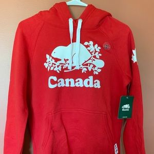 Roots Red Hoodie Size Small New w Tags
